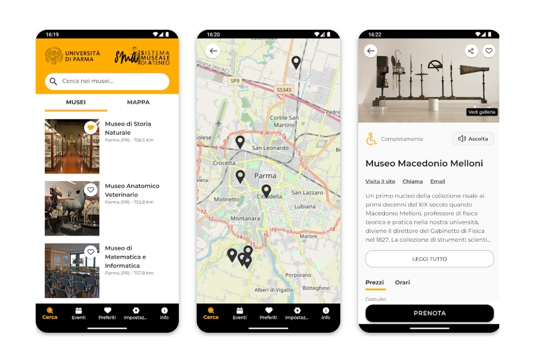 La nuova app MuseiUnipr
